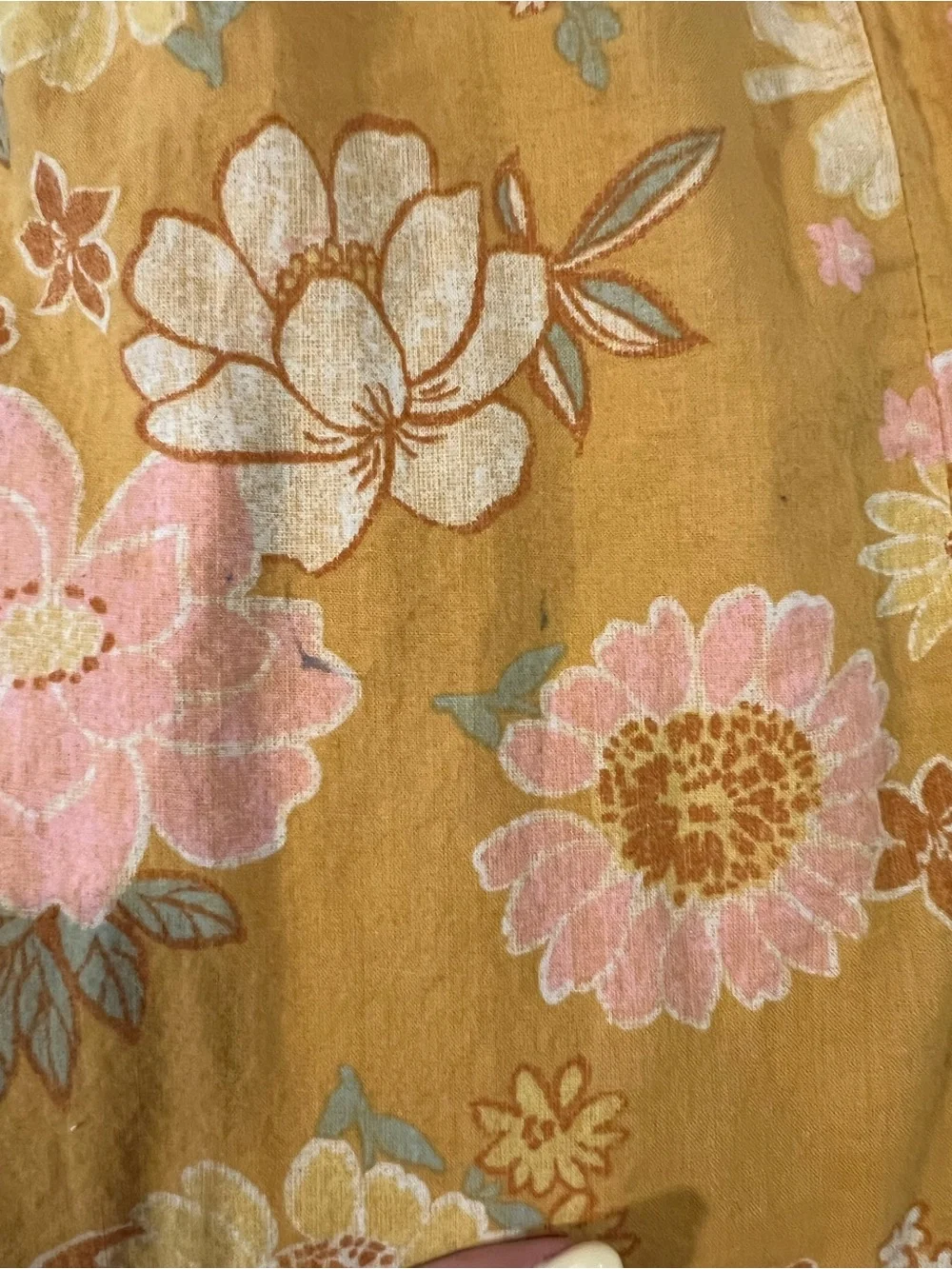OshKosh B'gosh Mustard Yellow Floral Button-Front Dress